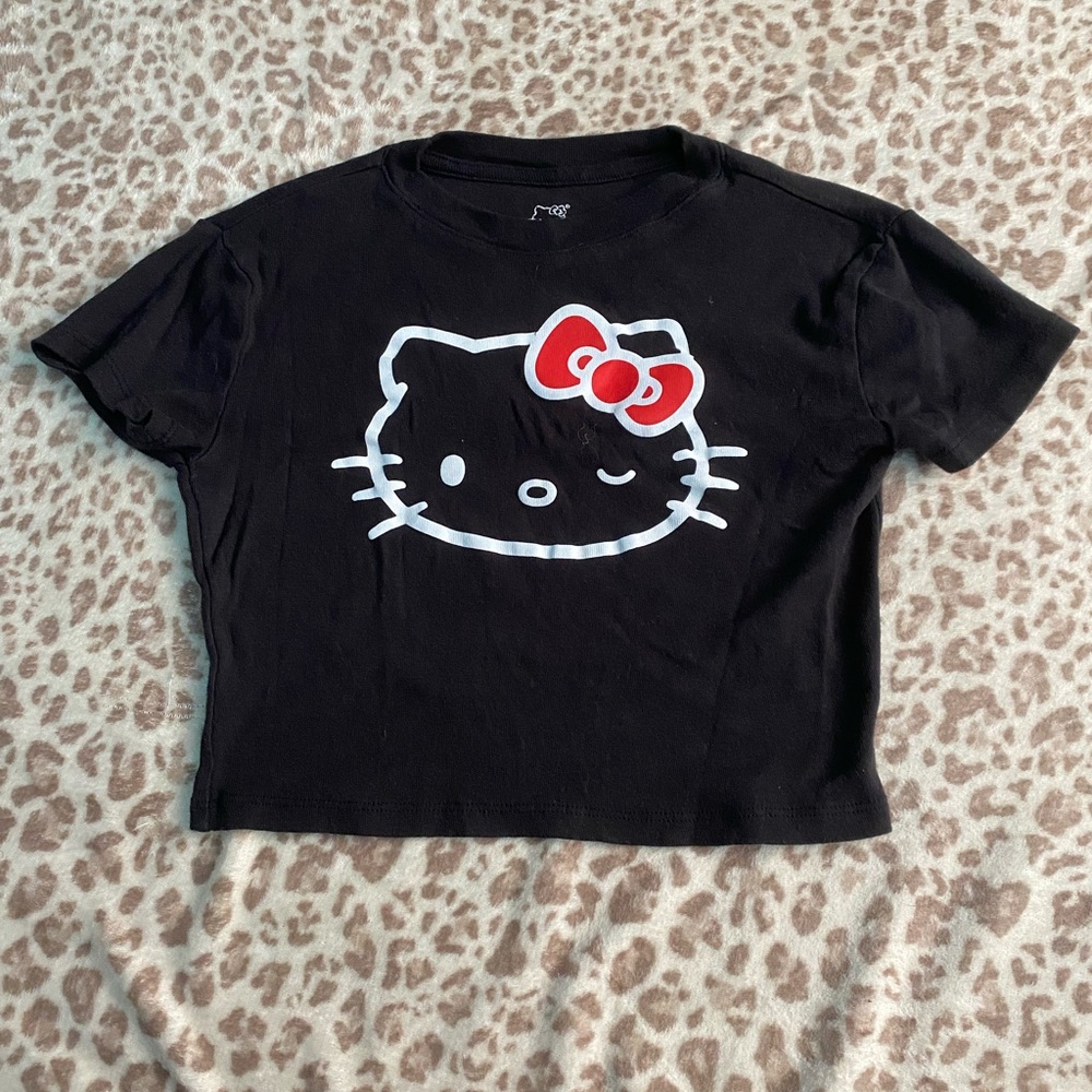 Hello Kitty Black and Red Short Sleeve Tee